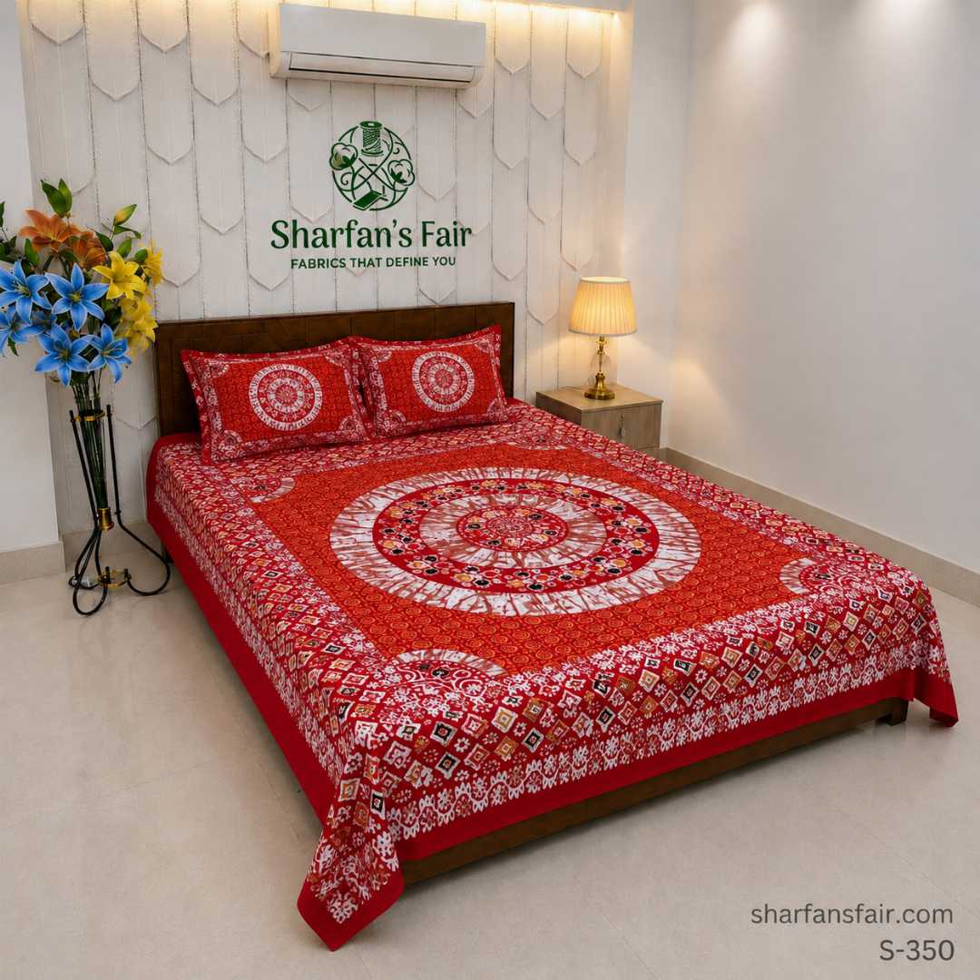 Luxury,King,size,Bed,Sheet,with,Matching,Pillow,covers,luxury bed sheet,king size bed sheet,matching pillow covers,100% cotton bed sheet bd,premium bedding set,digital print bed sheet,soft cotton bed sheet,bedroom decor,3 piece bed sheet set, 4 piece bed sheet set bd,online bed sheet shopping bangladesh,