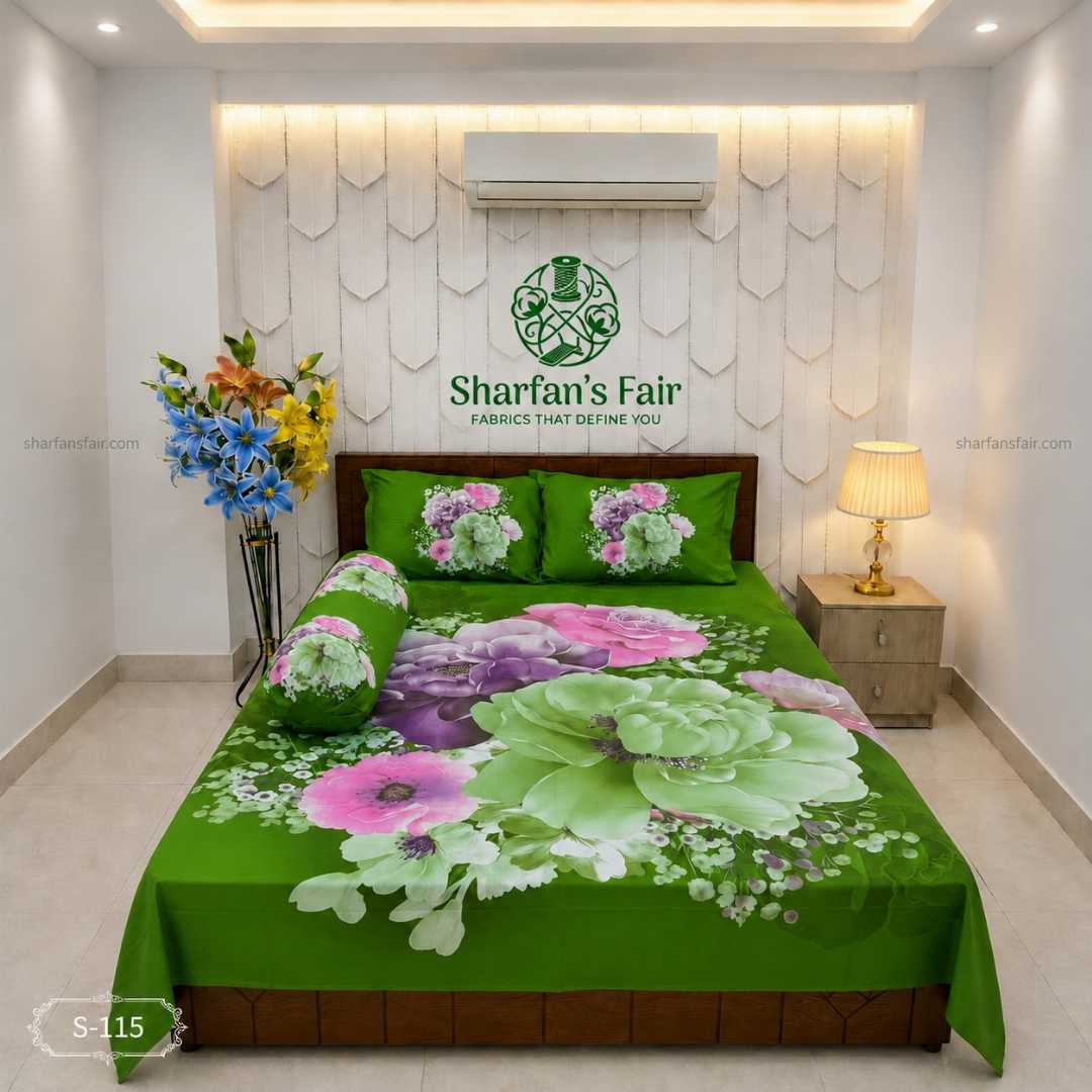 Luxury,King,size,Bed,Sheet,with,Matching,Pillow,covers,luxury bed sheet,king size bed sheet,matching pillow covers,100% cotton bed sheet bd,premium bedding set,digital print bed sheet,soft cotton bed sheet,bedroom decor,3 piece bed sheet set, 4 piece bed sheet set bd,online bed sheet shopping bangladesh,