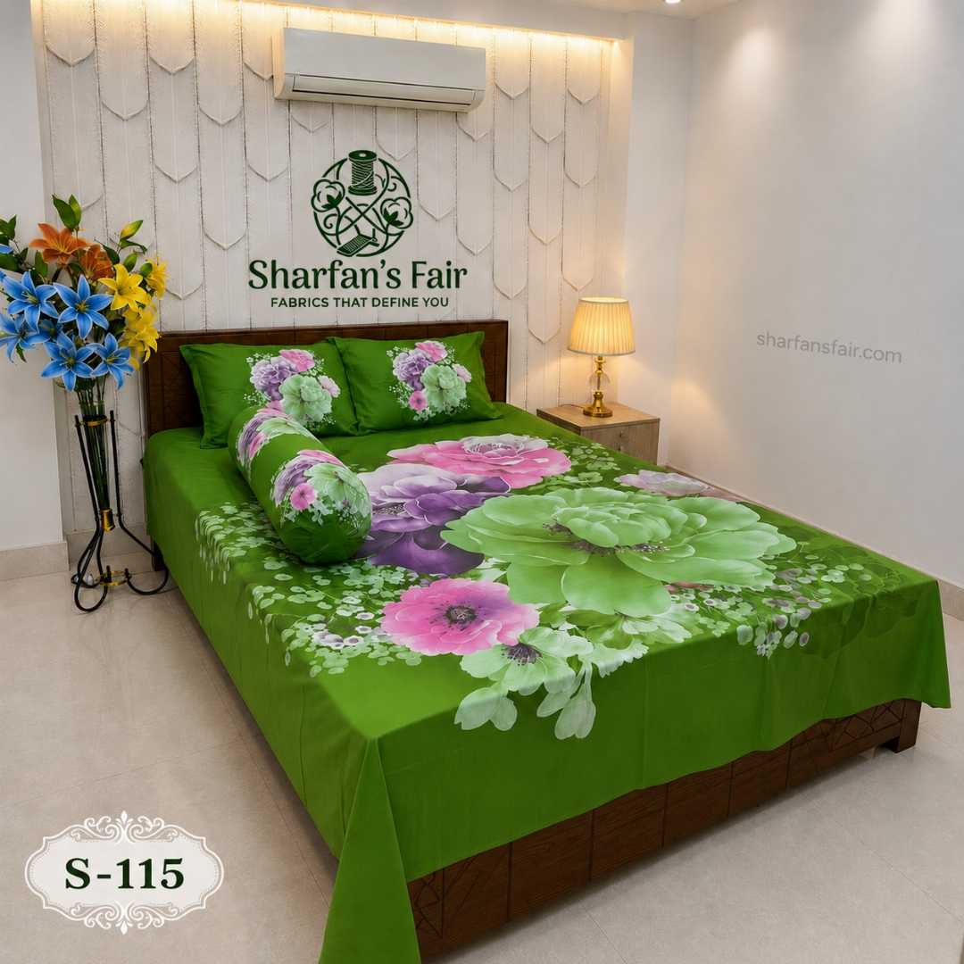 Luxury,King,size,Bed,Sheet,with,Matching,Pillow,covers,luxury bed sheet,king size bed sheet,matching pillow covers,100% cotton bed sheet bd,premium bedding set,digital print bed sheet,soft cotton bed sheet,bedroom decor,3 piece bed sheet set, 4 piece bed sheet set bd,online bed sheet shopping bangladesh,
