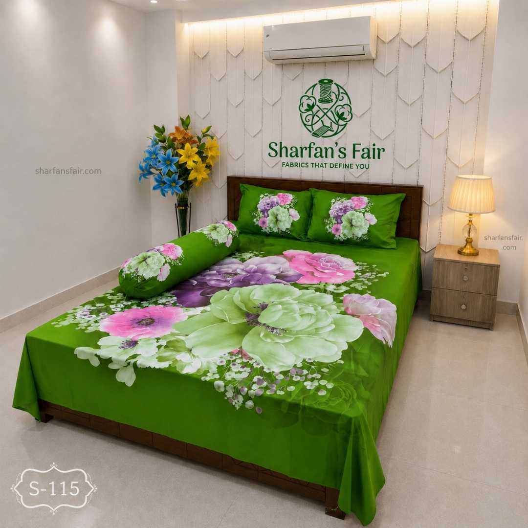 Luxury,King,size,Bed,Sheet,with,Matching,Pillow,covers,luxury bed sheet,king size bed sheet,matching pillow covers,100% cotton bed sheet bd,premium bedding set,digital print bed sheet,soft cotton bed sheet,bedroom decor,3 piece bed sheet set, 4 piece bed sheet set bd,online bed sheet shopping bangladesh,