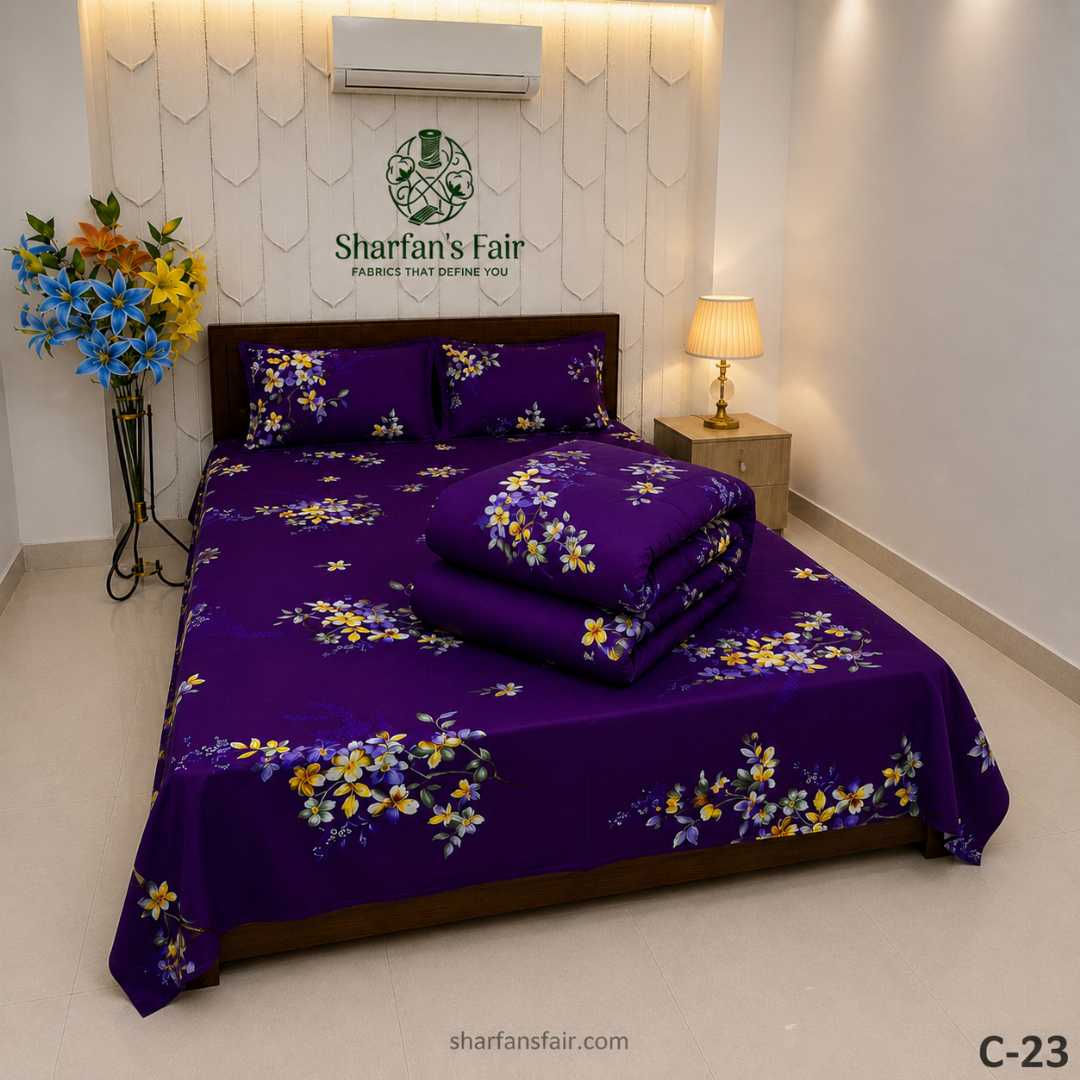 LUXURIOUS,TWILL,COTTON,COMFORTER,WITH,5,PIES,SET,Bedding, Comforter, Bed sheet, Home Decor, Interior Design,Luxury lifestyle, Online shopping, Comfort, Sleep,