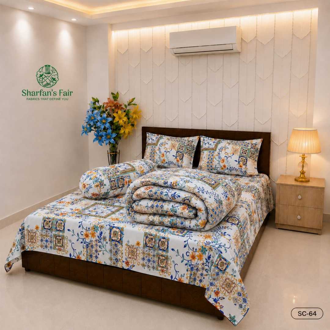 LUXURIOUS,TWILL,COTTON,COMFORTER,WITH,5,PIES,SET,Bedding, Comforter, Bed sheet, Home Decor, Interior Design,Luxury lifestyle, Online shopping, Comfort, Sleep,