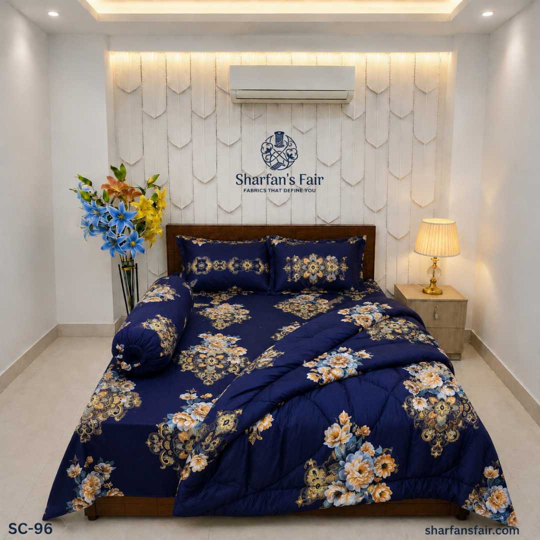 LUXURIOUS,TWILL,COTTON,COMFORTER,WITH,5,PIES,SET,Bedding, Comforter, Bed sheet, Home Decor, Interior Design,Luxury lifestyle, Online shopping, Comfort, Sleep,