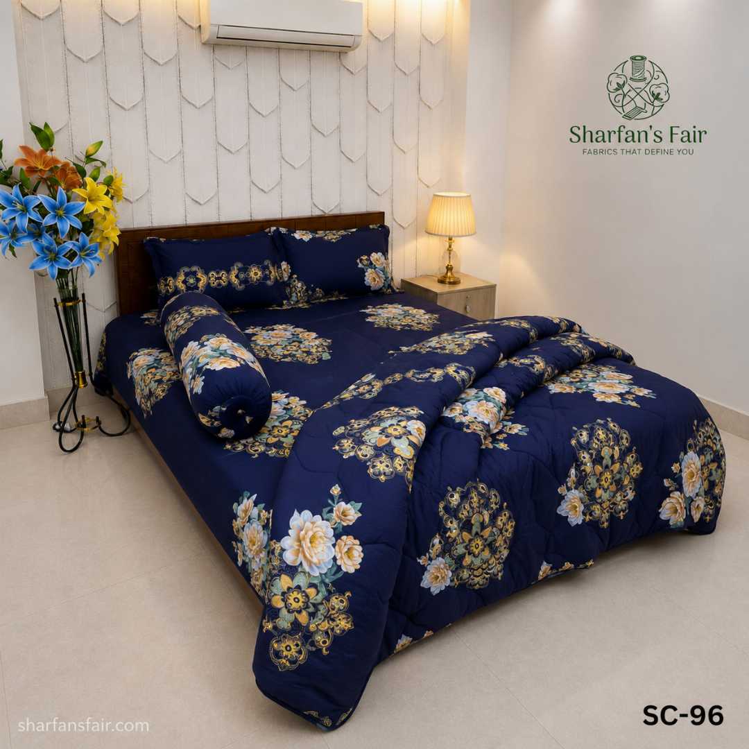 LUXURIOUS,TWILL,COTTON,COMFORTER,WITH,5,PIES,SET,Bedding, Comforter, Bed sheet, Home Decor, Interior Design,Luxury lifestyle, Online shopping, Comfort, Sleep,