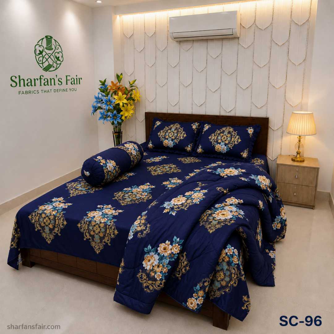 LUXURIOUS,TWILL,COTTON,COMFORTER,WITH,5,PIES,SET,Bedding, Comforter, Bed sheet, Home Decor, Interior Design,Luxury lifestyle, Online shopping, Comfort, Sleep,