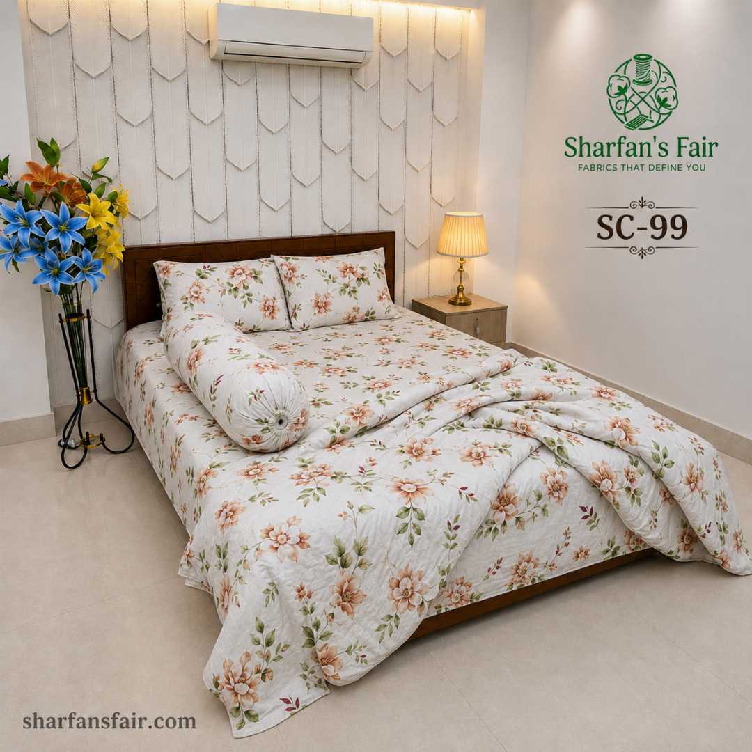 LUXURIOUS,TWILL,COTTON,COMFORTER,WITH,5,PIES,SET,Bedding, Comforter, Bed sheet, Home Decor, Interior Design,Luxury lifestyle, Online shopping, Comfort, Sleep,