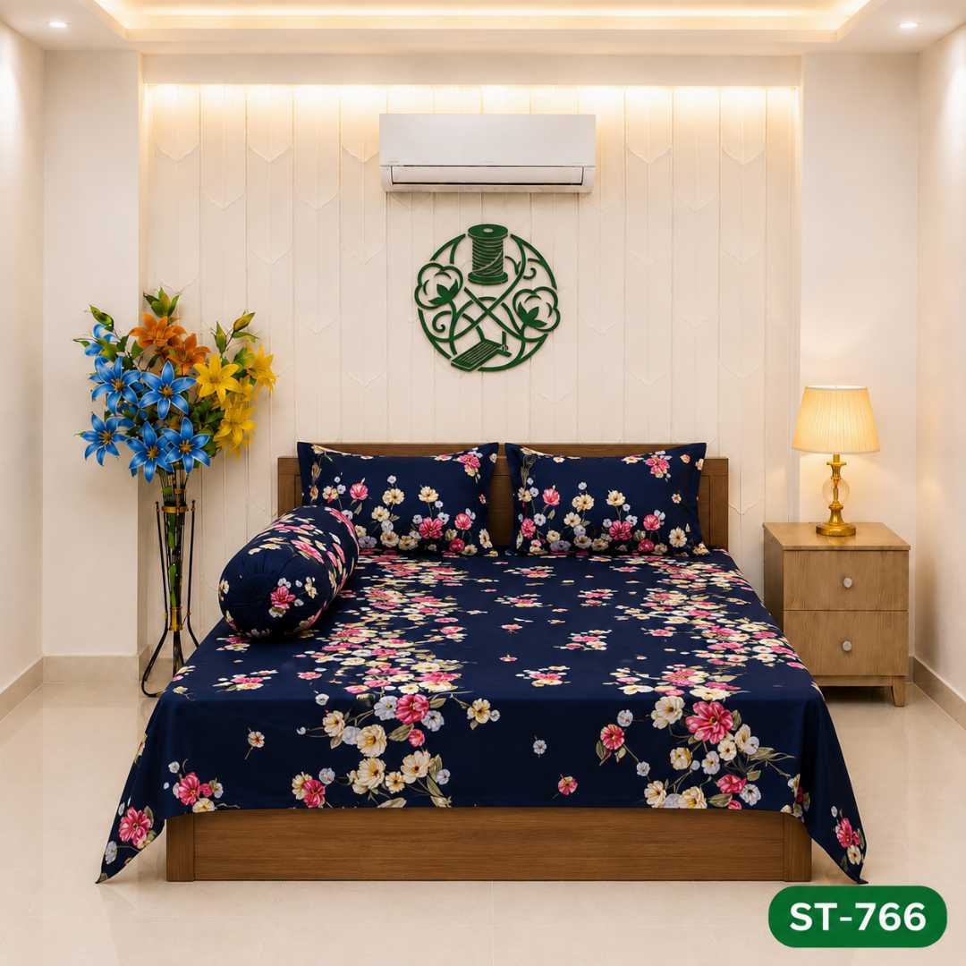 Luxury,King,size,Bed,Sheet,with,Matching,Pillow,covers,luxury bed sheet,king size bed sheet,matching pillow covers,100% cotton bed sheet bd,premium bedding set,digital print bed sheet,soft cotton bed sheet,bedroom decor,3 piece bed sheet set, 4 piece bed sheet set bd,online bed sheet shopping bangladesh,
