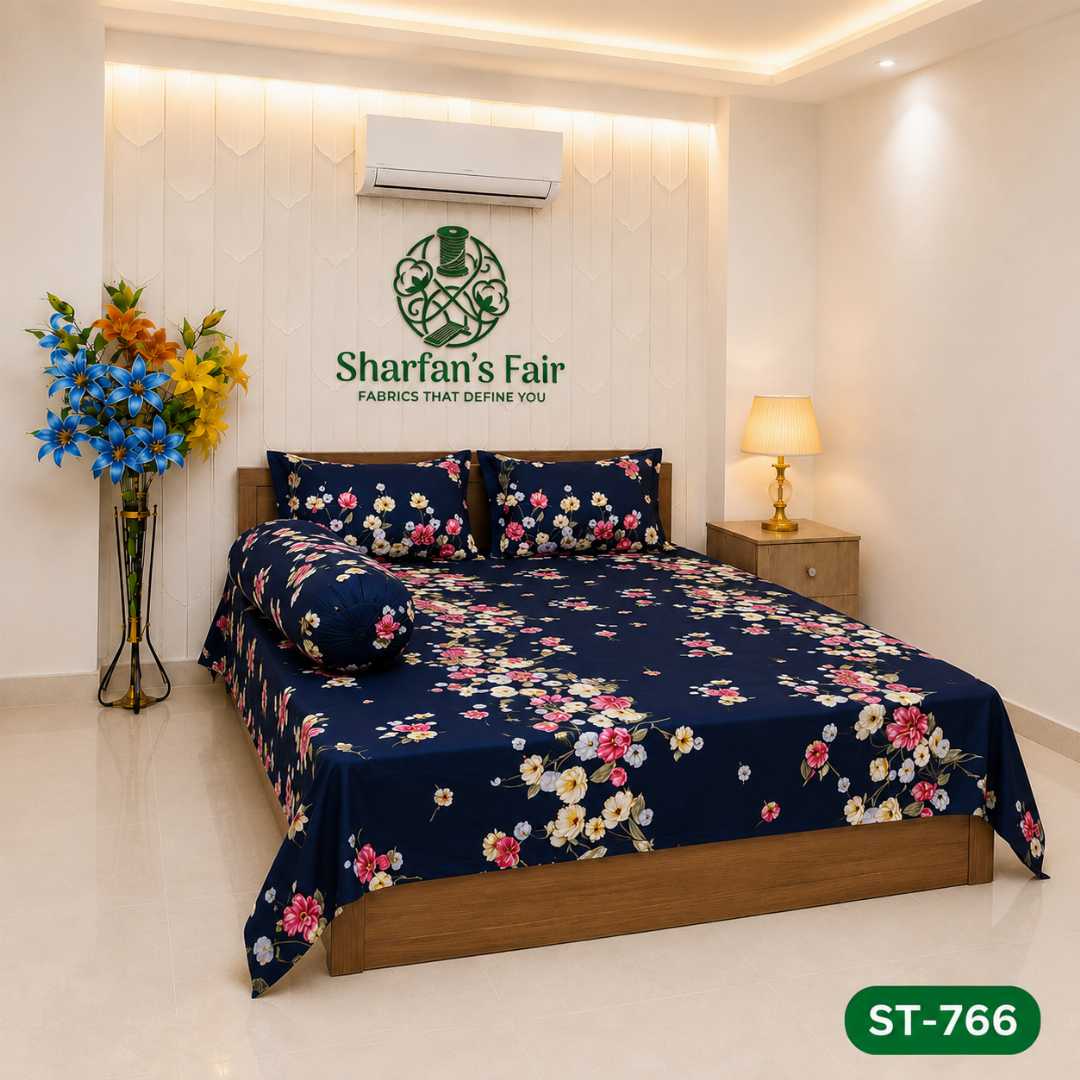 Luxury,King,size,Bed,Sheet,with,Matching,Pillow,covers,luxury bed sheet,king size bed sheet,matching pillow covers,100% cotton bed sheet bd,premium bedding set,digital print bed sheet,soft cotton bed sheet,bedroom decor,3 piece bed sheet set, 4 piece bed sheet set bd,online bed sheet shopping bangladesh,