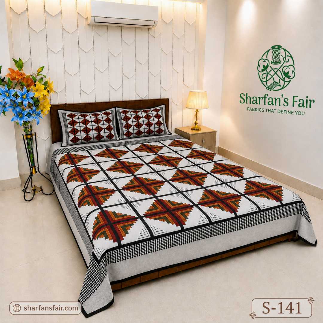Luxury,King,size,Bed,Sheet,with,Matching,Pillow,covers,luxury bed sheet,king size bed sheet,matching pillow covers,100% cotton bed sheet bd,premium bedding set,digital print bed sheet,soft cotton bed sheet,bedroom decor,3 piece bed sheet set, 4 piece bed sheet set bd,online bed sheet shopping bangladesh,