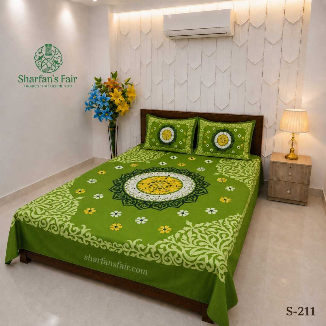 Luxury,King,size,Bed,Sheet,with,Matching,Pillow,covers,luxury bed sheet,king size bed sheet,matching pillow covers,100% cotton bed sheet bd,premium bedding set,digital print bed sheet,soft cotton bed sheet,bedroom decor,3 piece bed sheet set, 4 piece bed sheet set bd,online bed sheet shopping bangladesh,