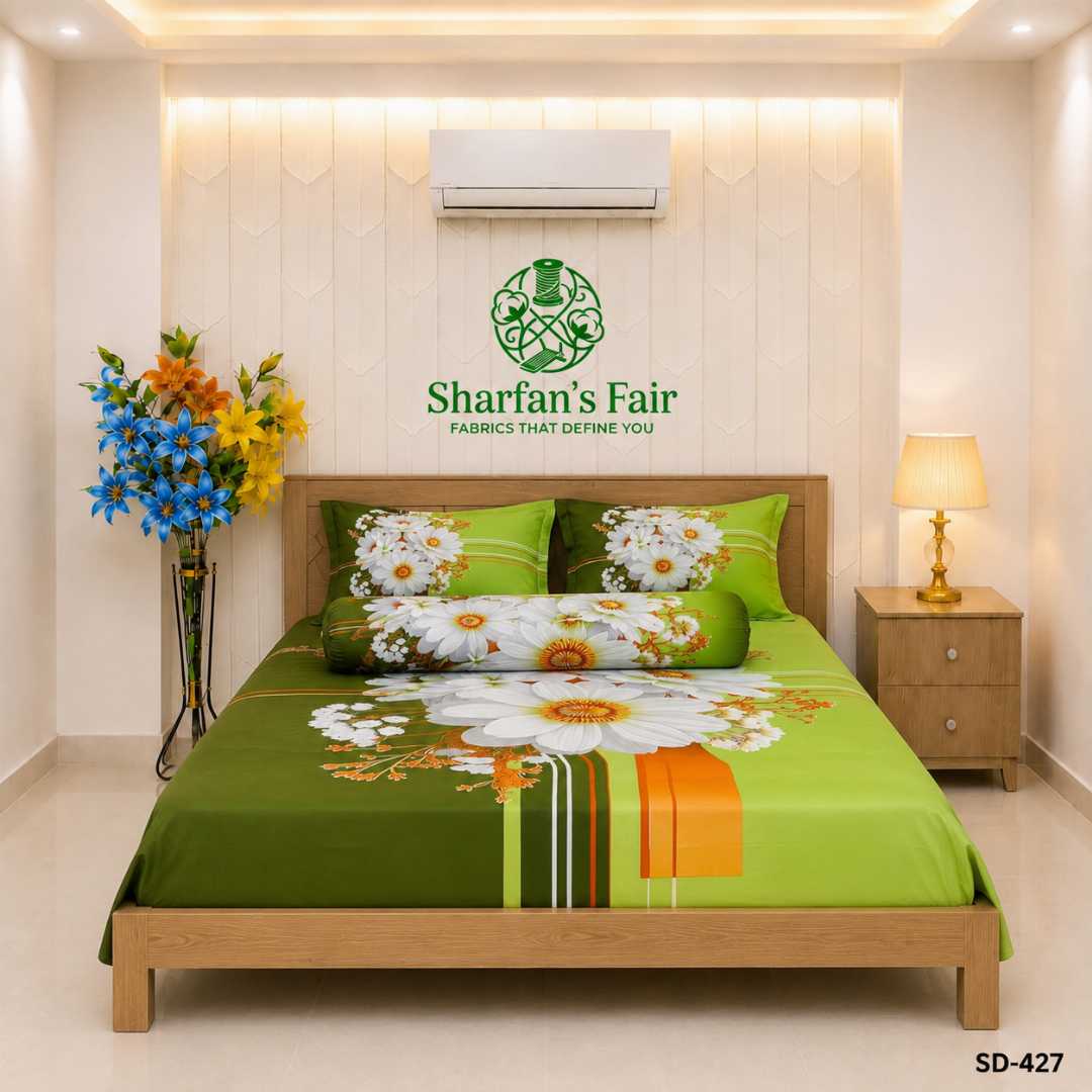 Luxury,King,size,Bed,Sheet,with,Matching,Pillow,covers,luxury bed sheet,king size bed sheet,matching pillow covers,100% cotton bed sheet bd,premium bedding set,digital print bed sheet,soft cotton bed sheet,bedroom decor,3 piece bed sheet set, 4 piece bed sheet set bd,online bed sheet shopping bangladesh,