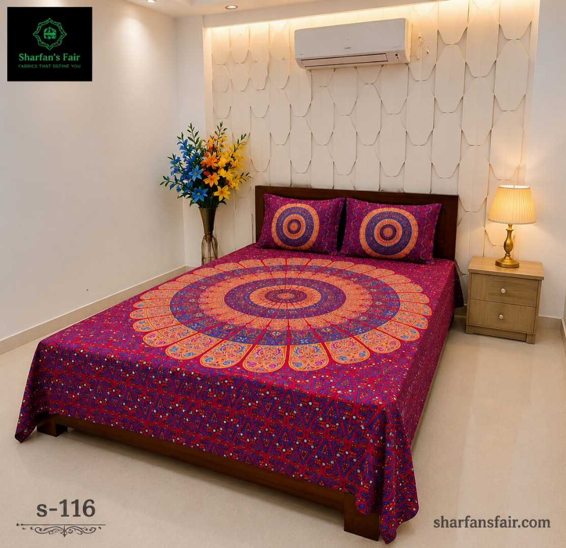 Luxury,King,size,Bed,Sheet,with,Matching,Pillow,covers,luxury bed sheet,king size bed sheet,matching pillow covers,100% cotton bed sheet bd,premium bedding set,digital print bed sheet,soft cotton bed sheet,bedroom decor,3 piece bed sheet set, 4 piece bed sheet set bd,online bed sheet shopping bangladesh,