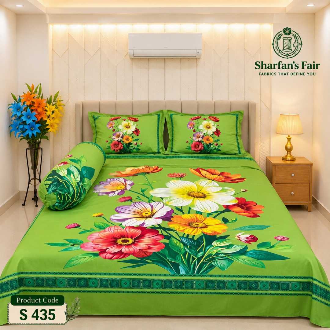 Luxury,King,size,Bed,Sheet,with,Matching,Pillow,covers,luxury bed sheet,king size bed sheet,matching pillow covers,100% cotton bed sheet bd,premium bedding set,digital print bed sheet,soft cotton bed sheet,bedroom decor,3 piece bed sheet set, 4 piece bed sheet set bd,online bed sheet shopping bangladesh,