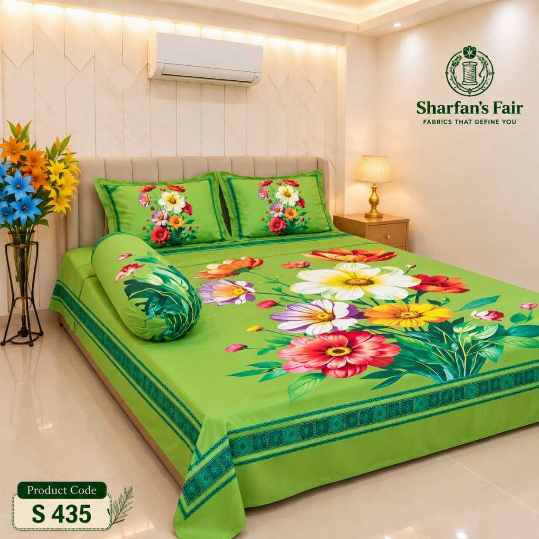 Luxury,King,size,Bed,Sheet,with,Matching,Pillow,covers,luxury bed sheet,king size bed sheet,matching pillow covers,100% cotton bed sheet bd,premium bedding set,digital print bed sheet,soft cotton bed sheet,bedroom decor,3 piece bed sheet set, 4 piece bed sheet set bd,online bed sheet shopping bangladesh,
