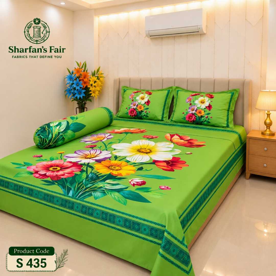 Luxury,King,size,Bed,Sheet,with,Matching,Pillow,covers,luxury bed sheet,king size bed sheet,matching pillow covers,100% cotton bed sheet bd,premium bedding set,digital print bed sheet,soft cotton bed sheet,bedroom decor,3 piece bed sheet set, 4 piece bed sheet set bd,online bed sheet shopping bangladesh,
